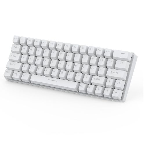 Tastatura gaming mecanica BlitzWolf BW-KB1 - Chei mecanice, iluminare cu LED-uri RGB, cablu și wireless, IPX4 - alb