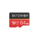 BlitzWolf® BW-TF1 - Card micro SD clasa 10 cu adaptor, 64GB